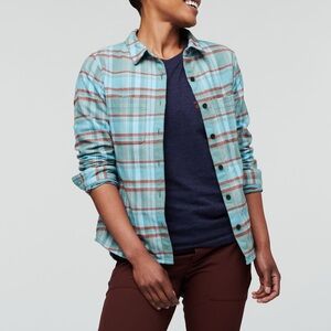 Cotopaxi Mero Flannel Shirt Long Sleeve Button Front Blue Plaid